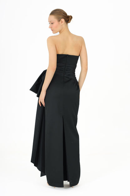 𝐉𝐄𝐍𝐍𝐀 Taffeta Bow Long Evening Dress